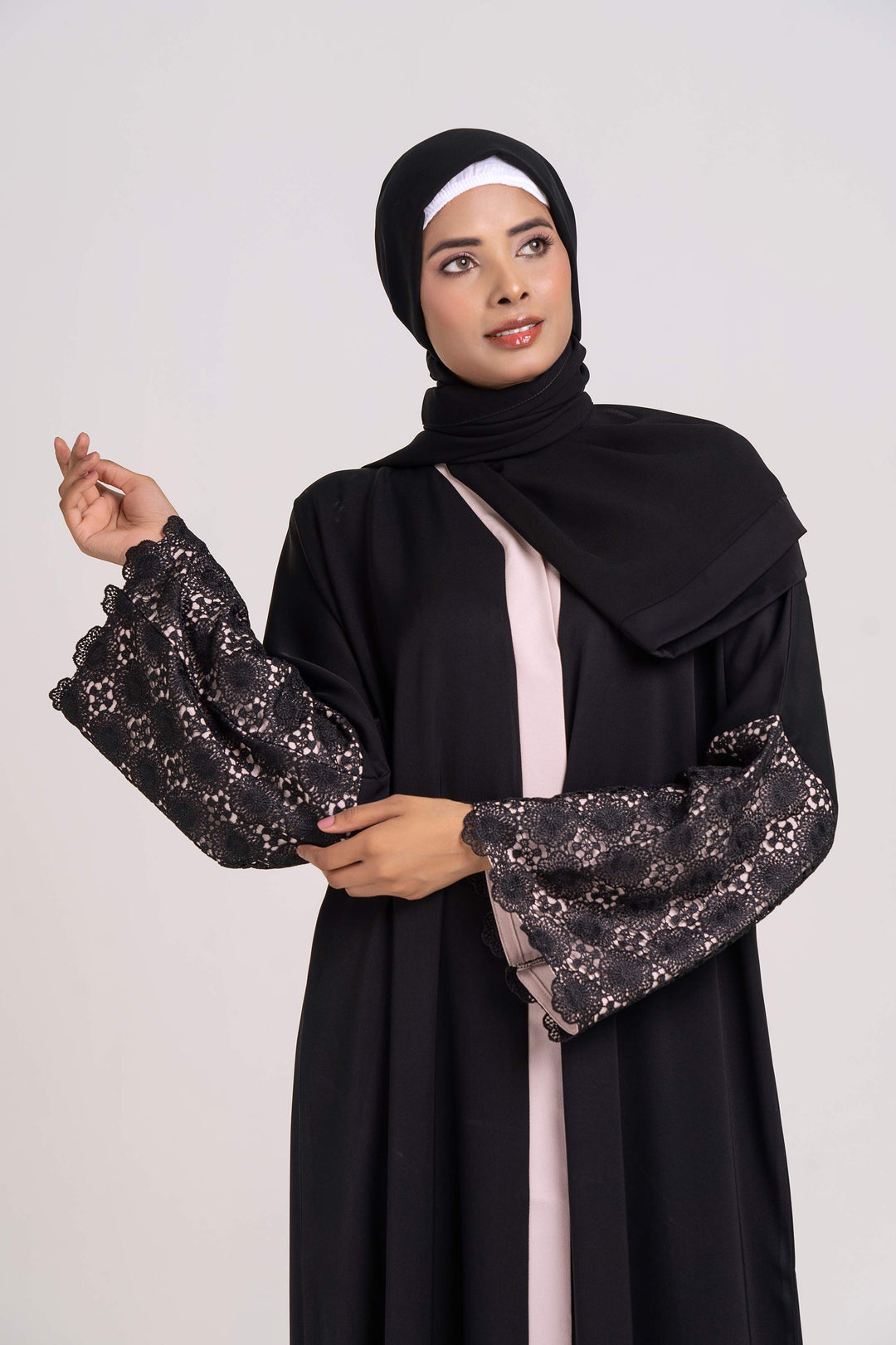 Lunar Grace Buttoned Abaya