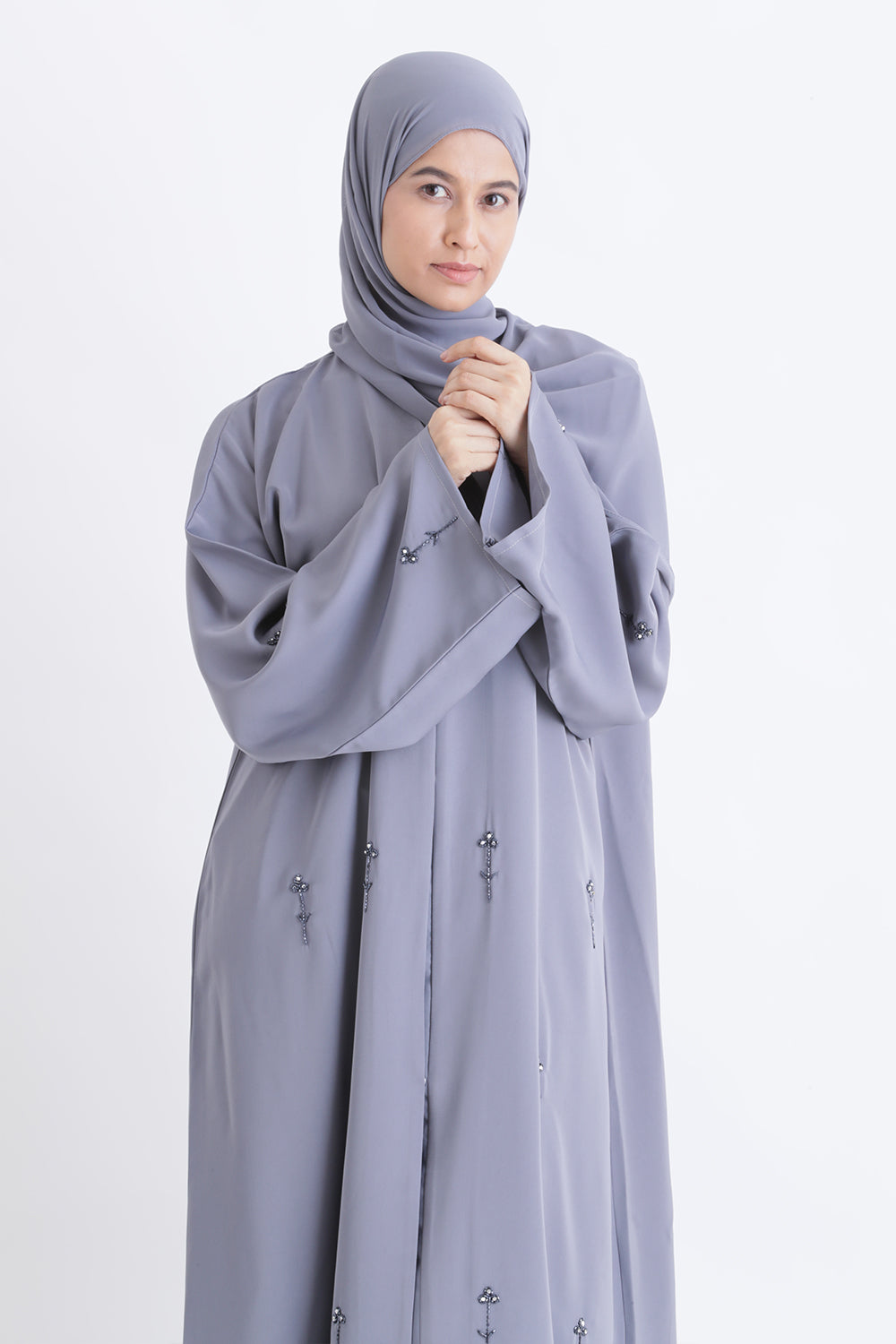 Misty Bloom Open Abaya