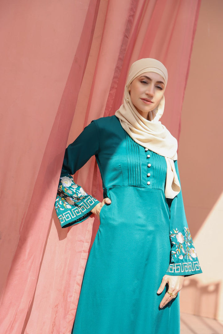 Opulent Long Dress,polyblend chiffon abaya,premium quality abaya,smamz modest formal wea