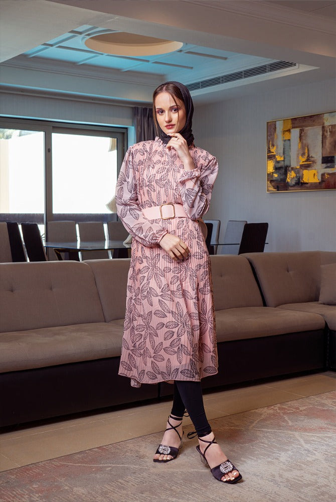 Azalea Dress,palepink abaya,polyester abaya smamz azalea dress