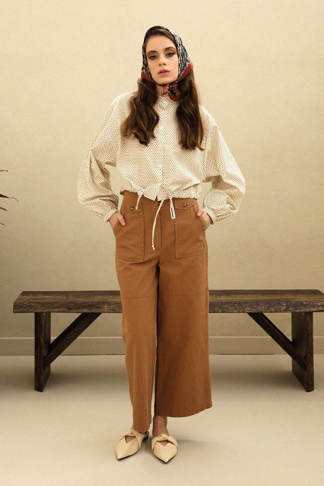 Brown Wide Leg Rousers
