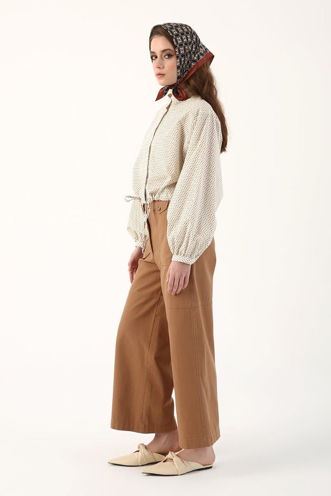 Brown Wide Leg Rousers