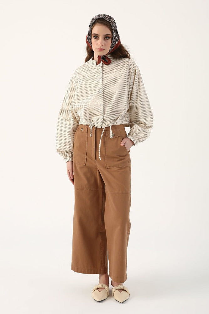 Brown Wide Leg Rousers