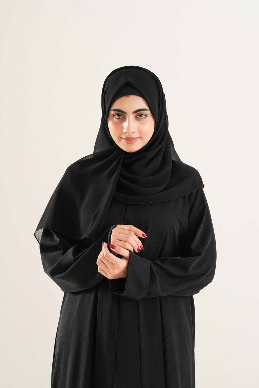 Black Georgette Hijab