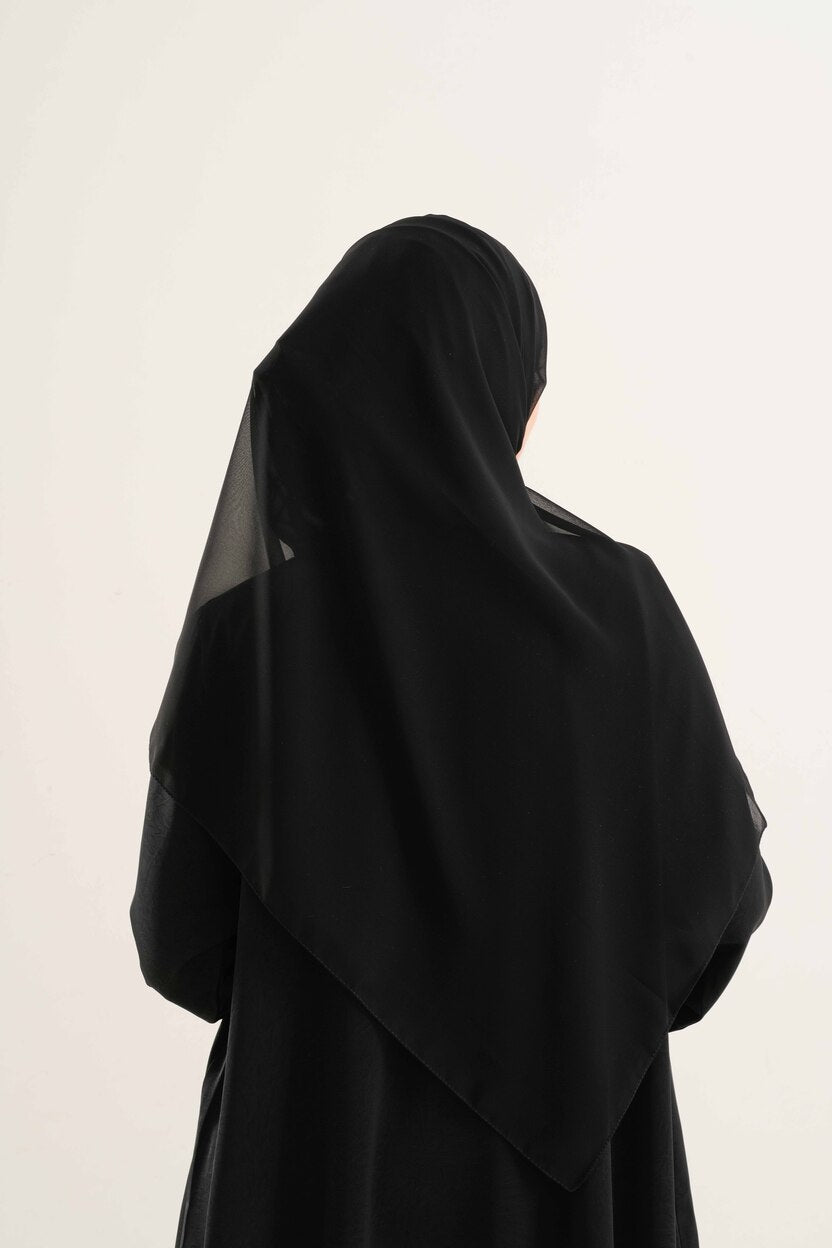 Black Georgette Hijab