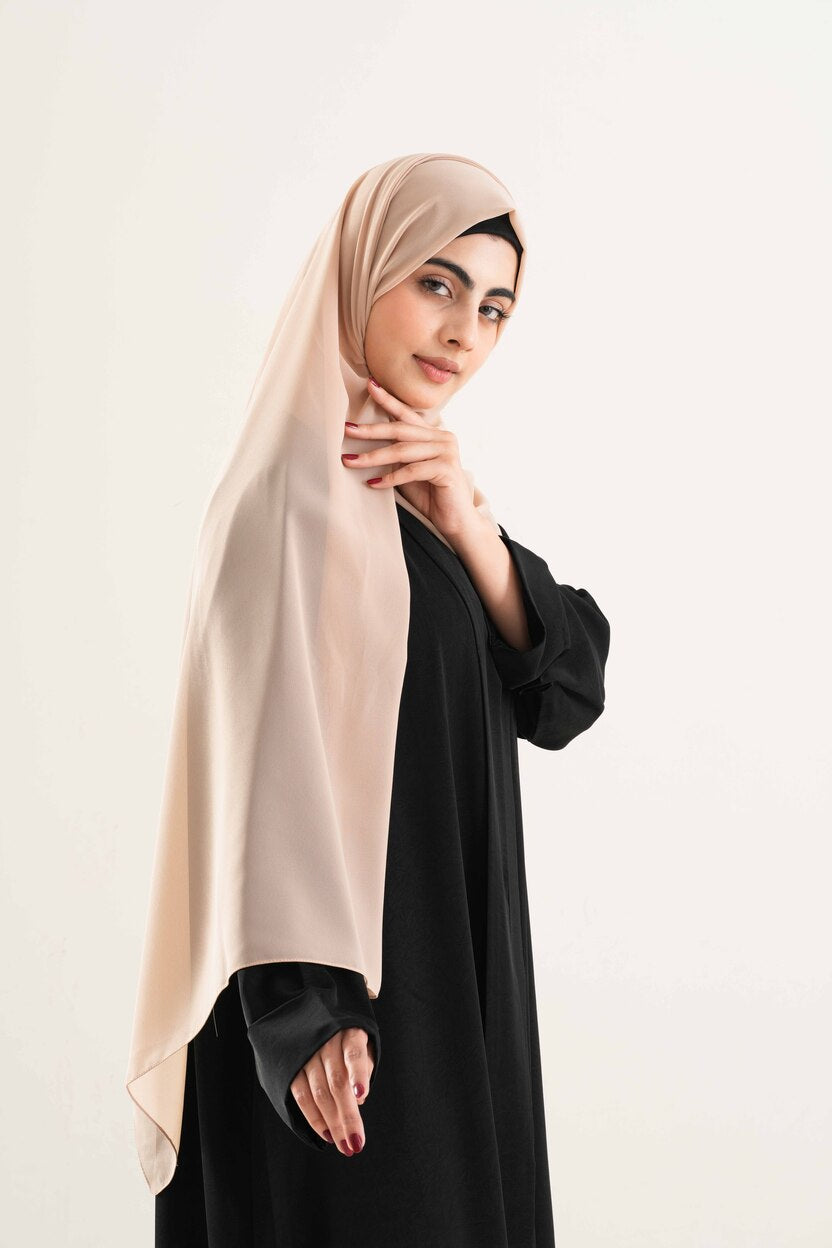 Cream Georgette Hijab