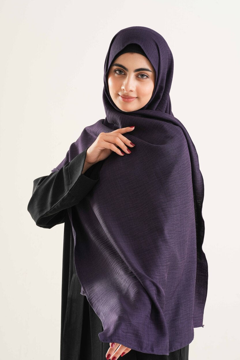 Deep Purple Cotton Hijab