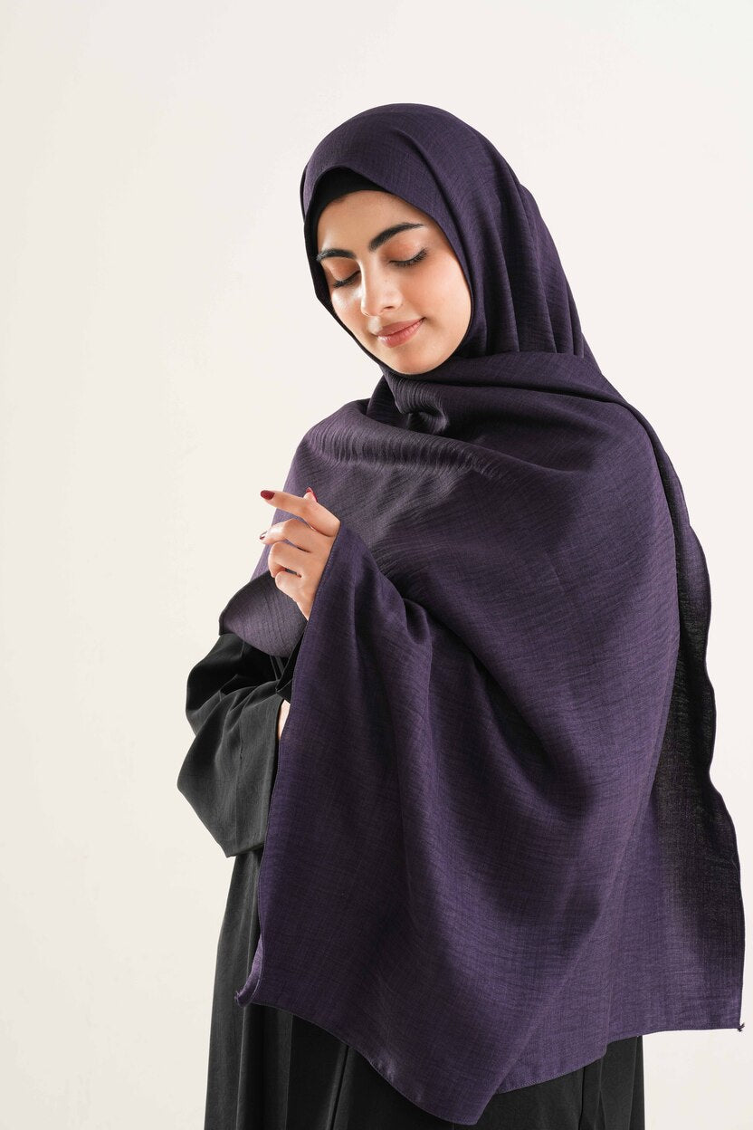 Deep Purple Cotton Hijab