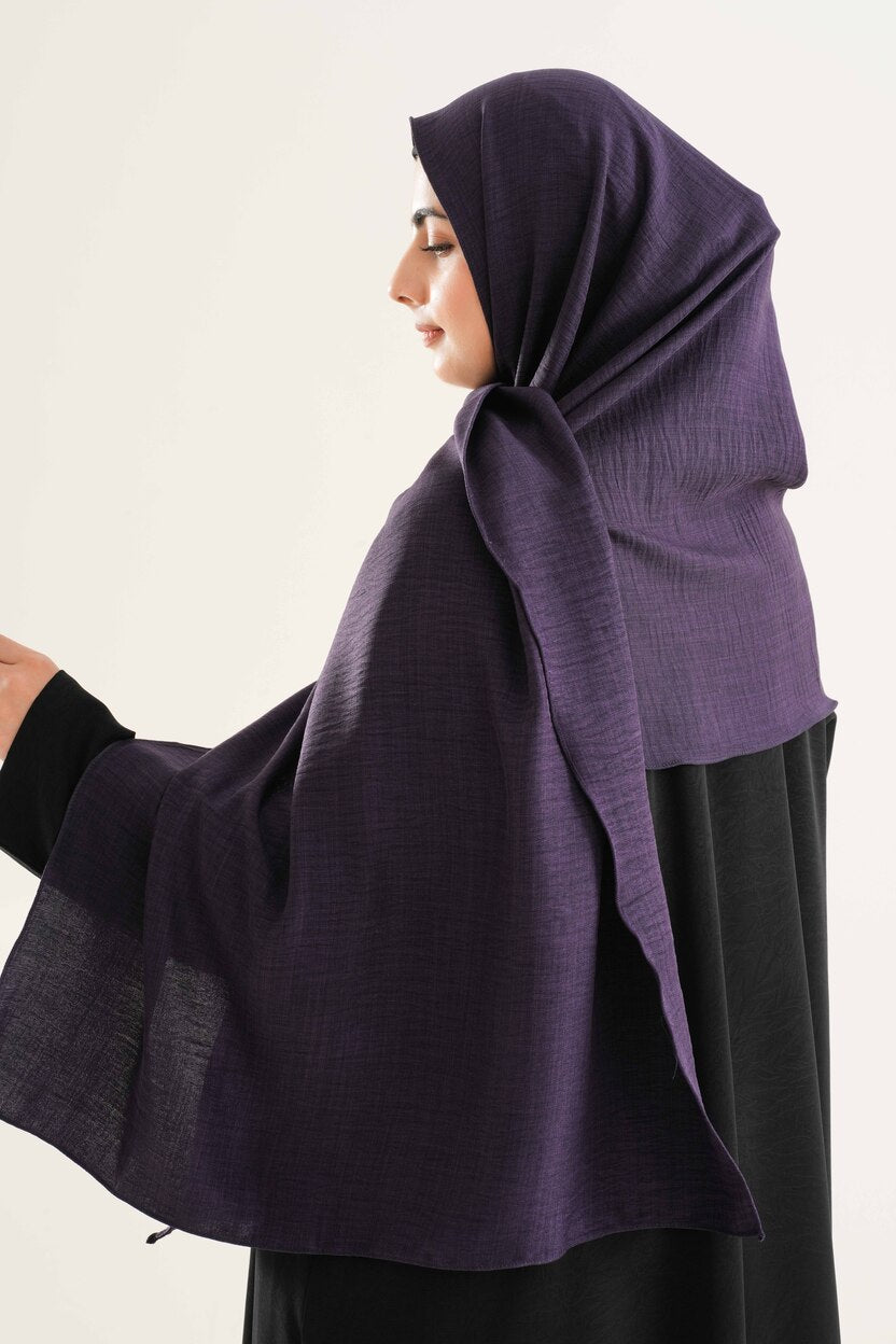 Deep Purple Cotton Hijab