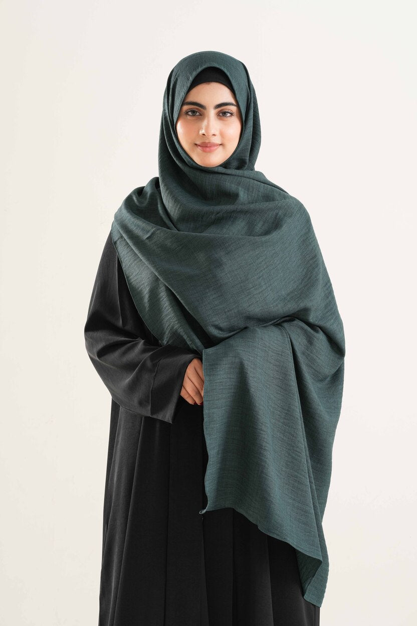 Forest green cotton hijabs