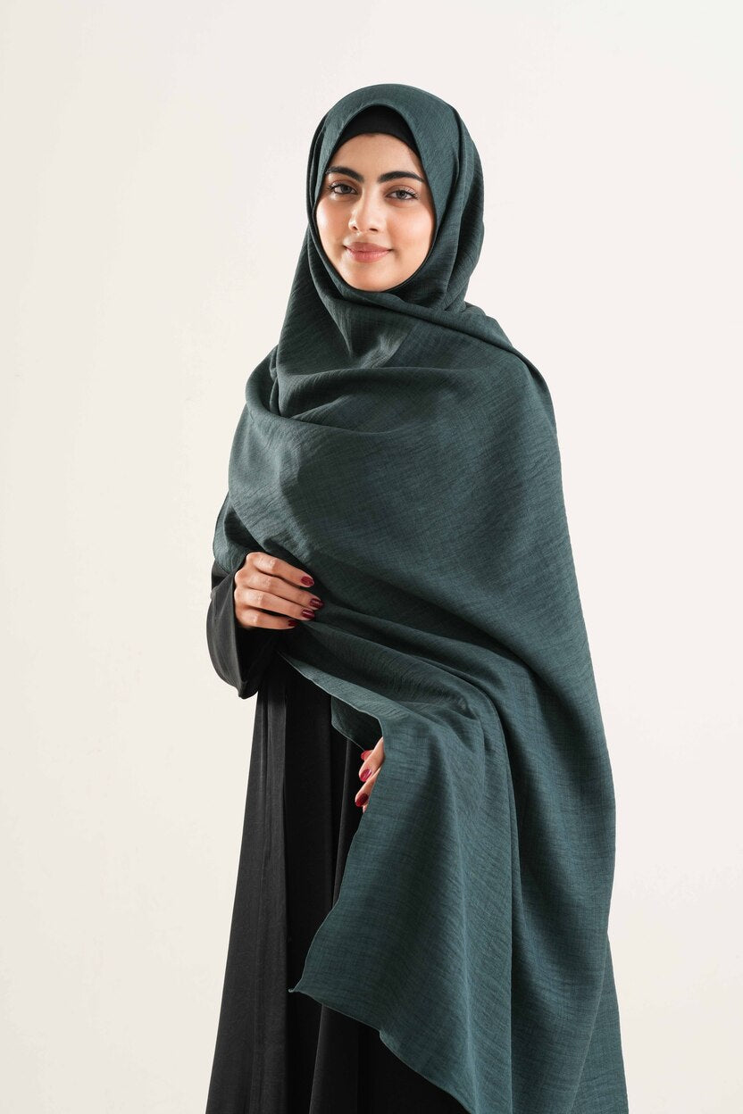 Forest green cotton hijabs