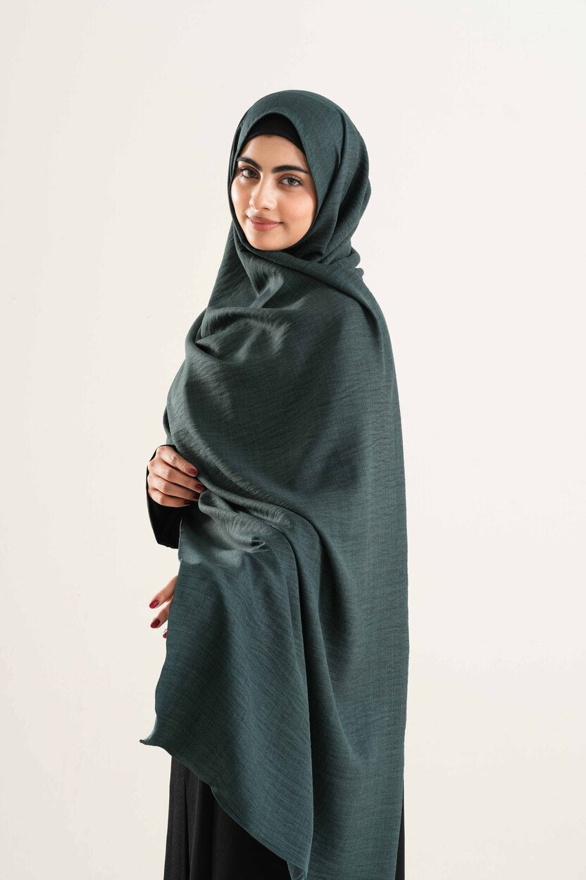 Forest green cotton hijabs