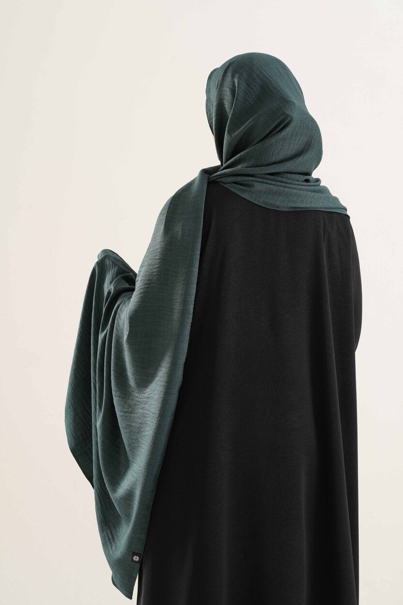 Forest green cotton hijabs