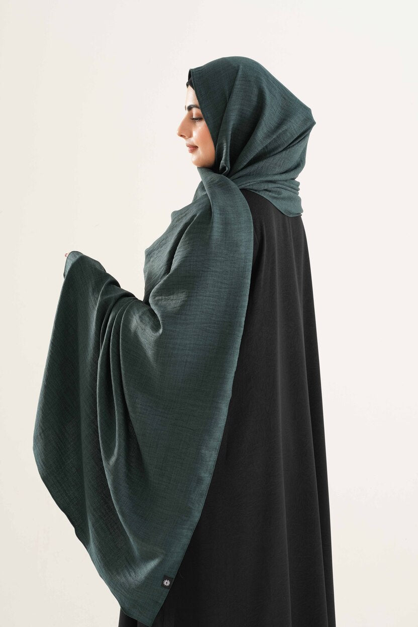 Forest green cotton hijabs