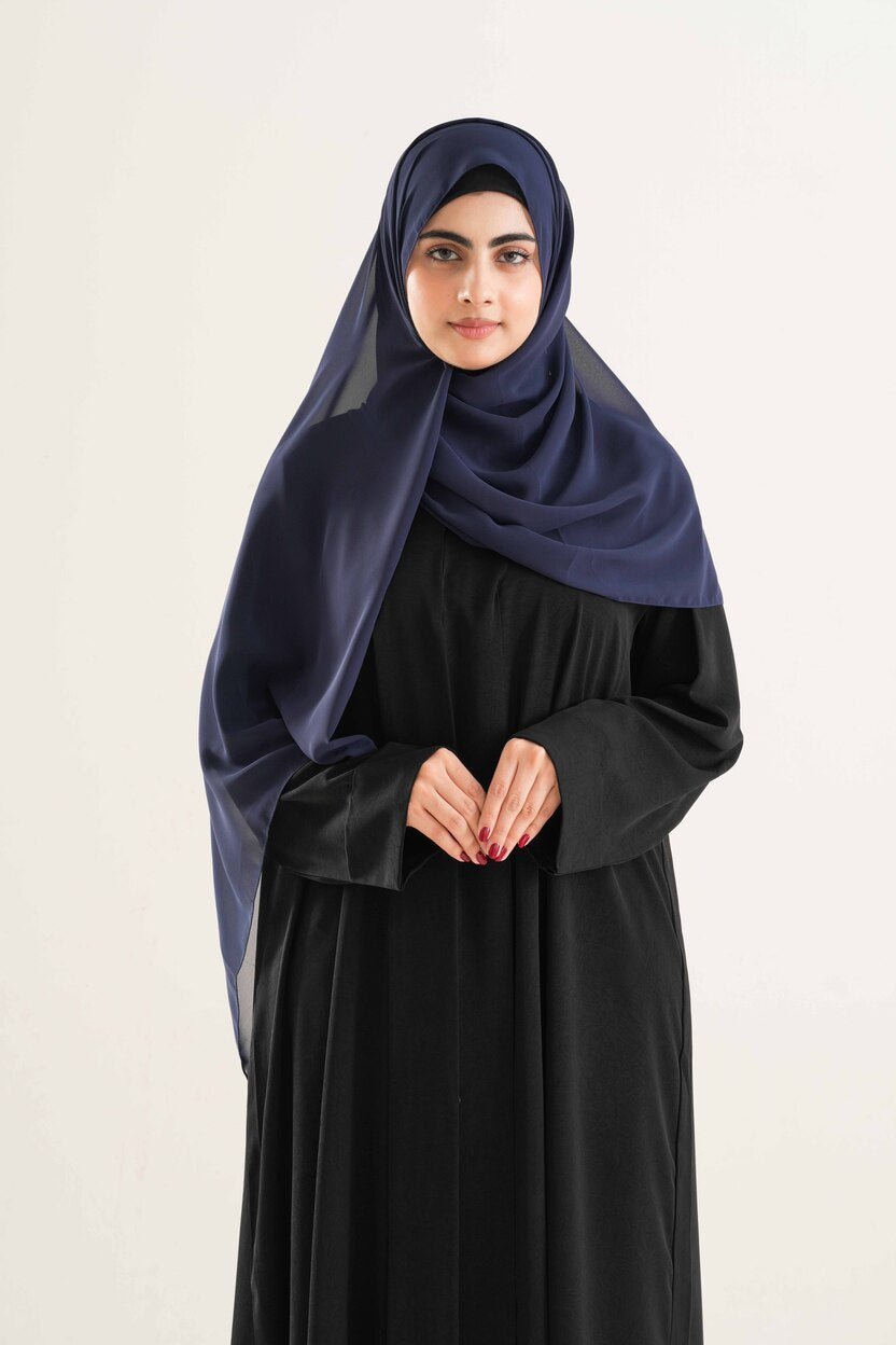 Navy Chiffon Hijab