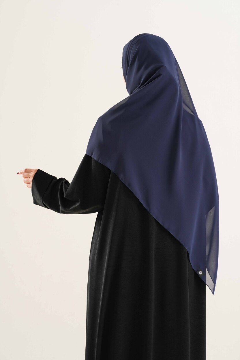 Navy Chiffon Hijab