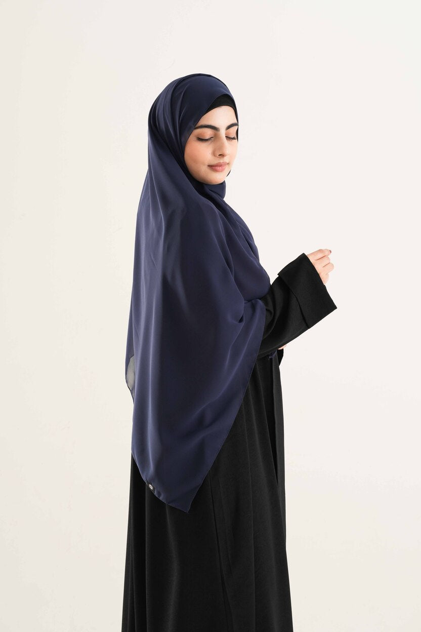 Navy Chiffon Hijab
