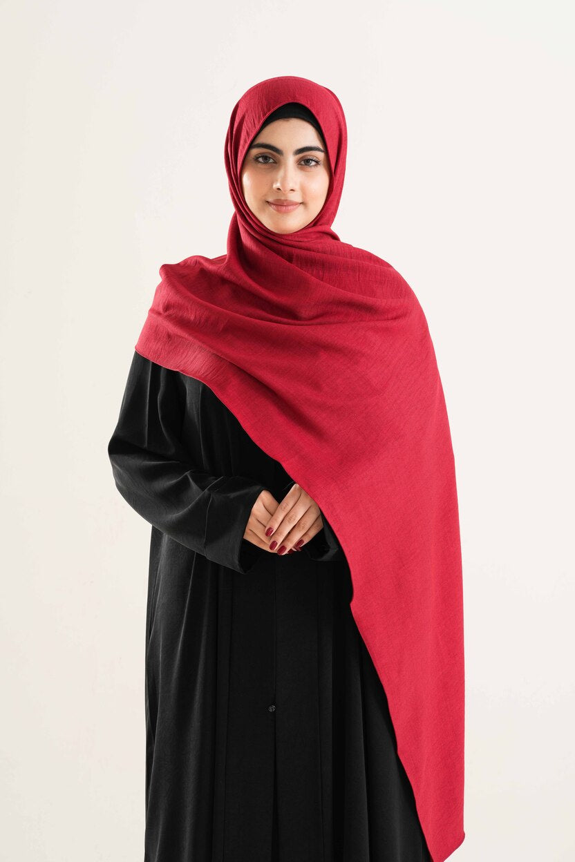 Red Cotton Hijab