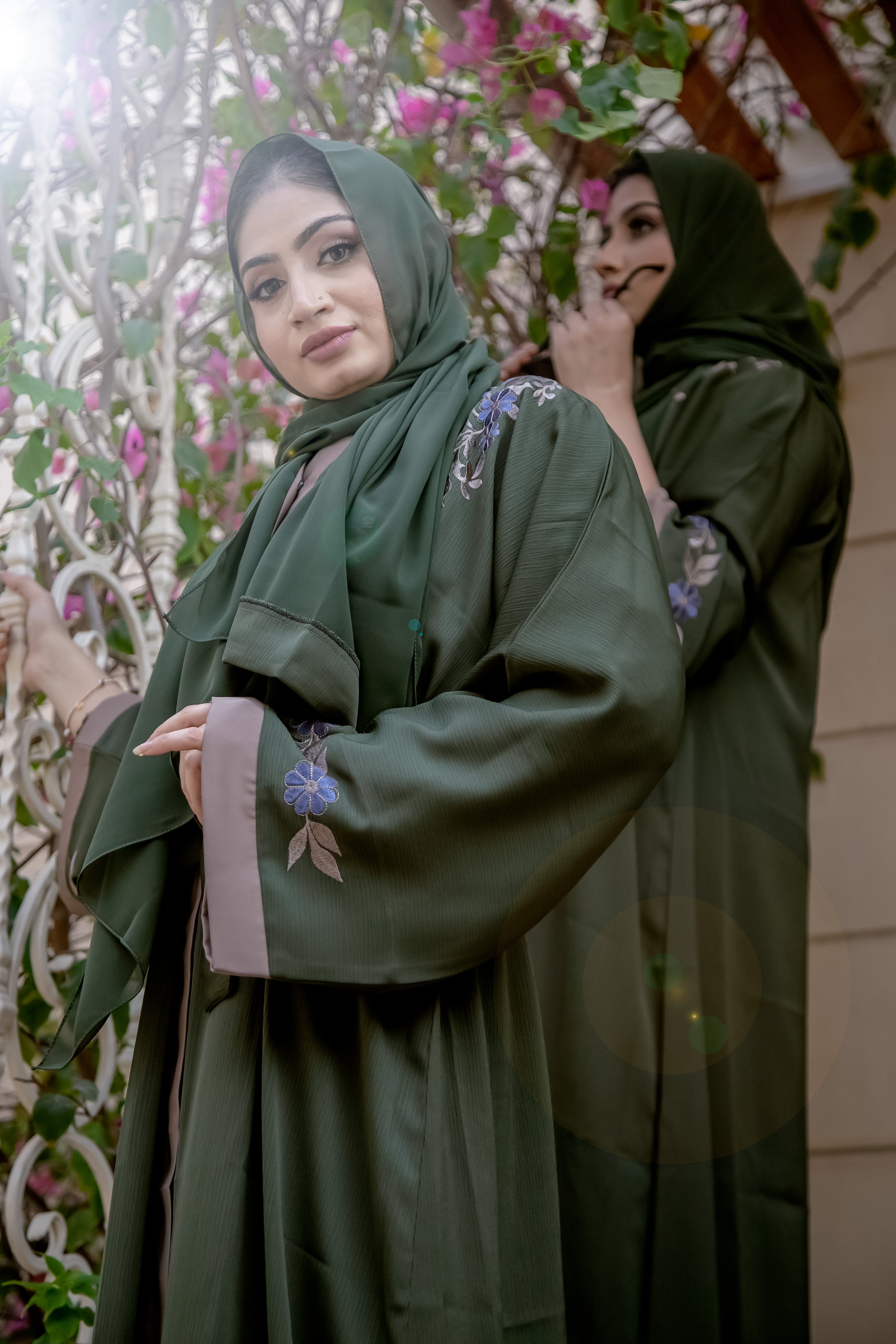 Emerald-Blooms-Abaya,Green-Abaya,Blooms-Abaya,Emerald-Abaya