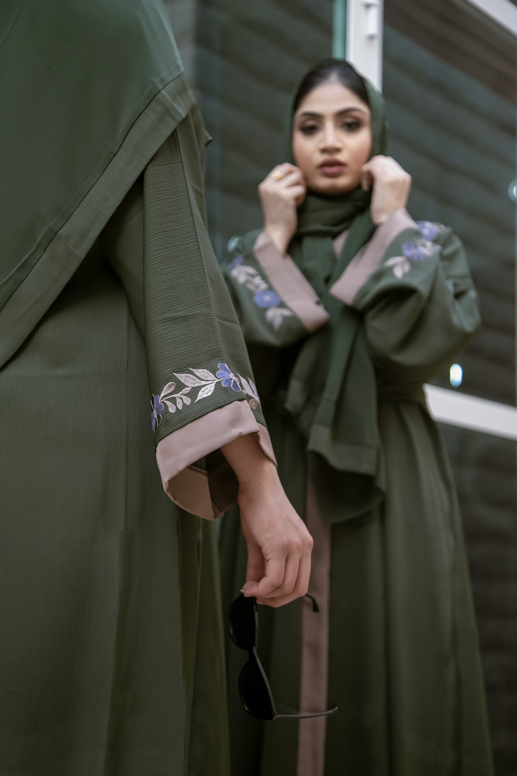 Emerald-Blooms-Abaya,Green-Abaya,Blooms-Abaya,Emerald-Abaya