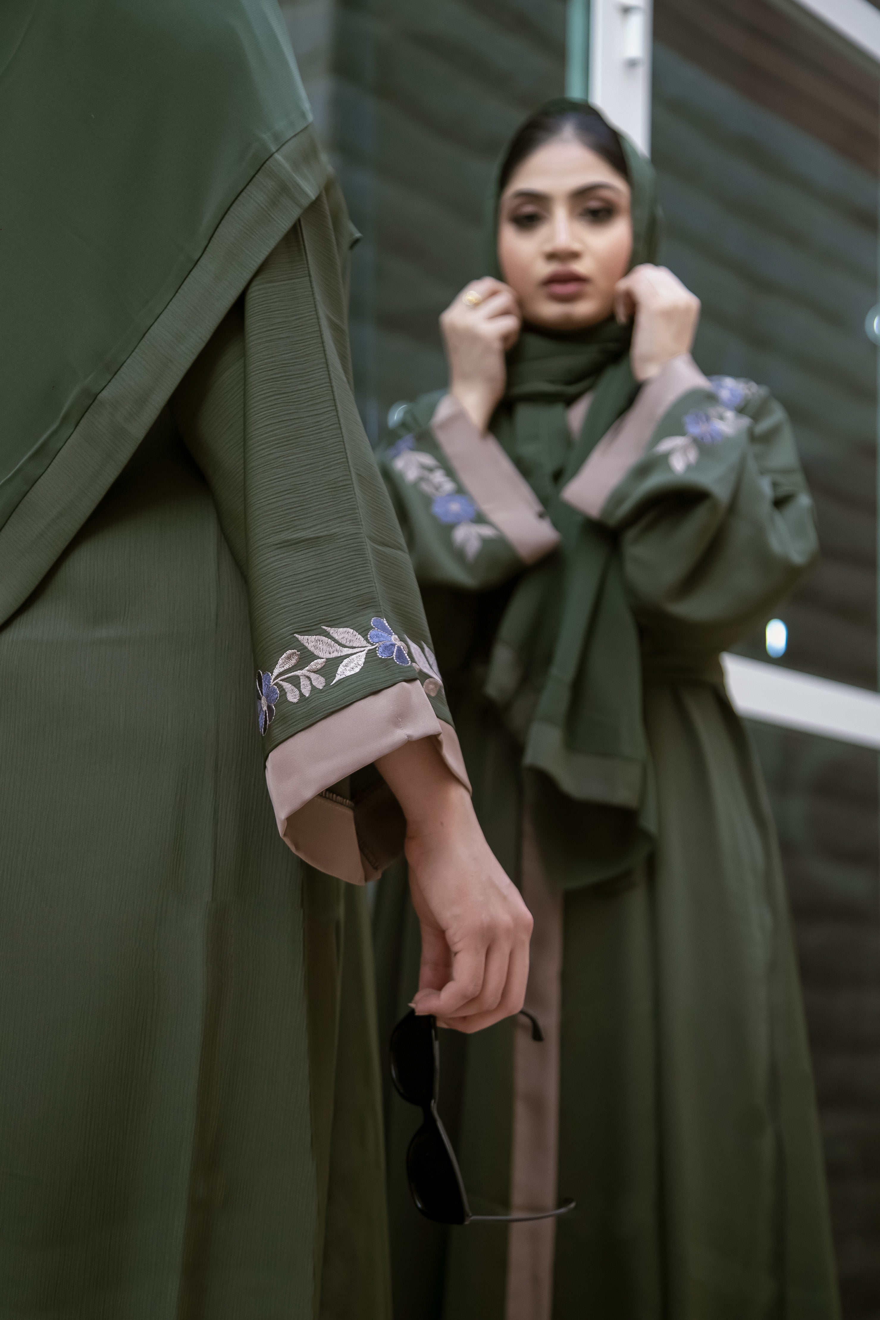 Emerald-Blooms-Abaya,Green-Abaya,Blooms-Abaya,Emerald-Abaya