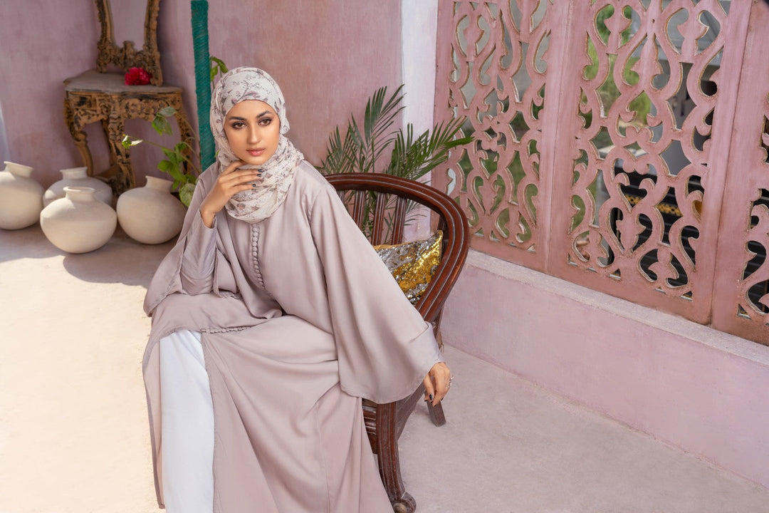 Ivory Buttoned Dress,luxurious satin dress,butterfly sleeves dress,smamz modest formal wear