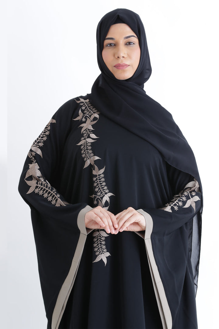 Malika Black Kaftan Abaya
