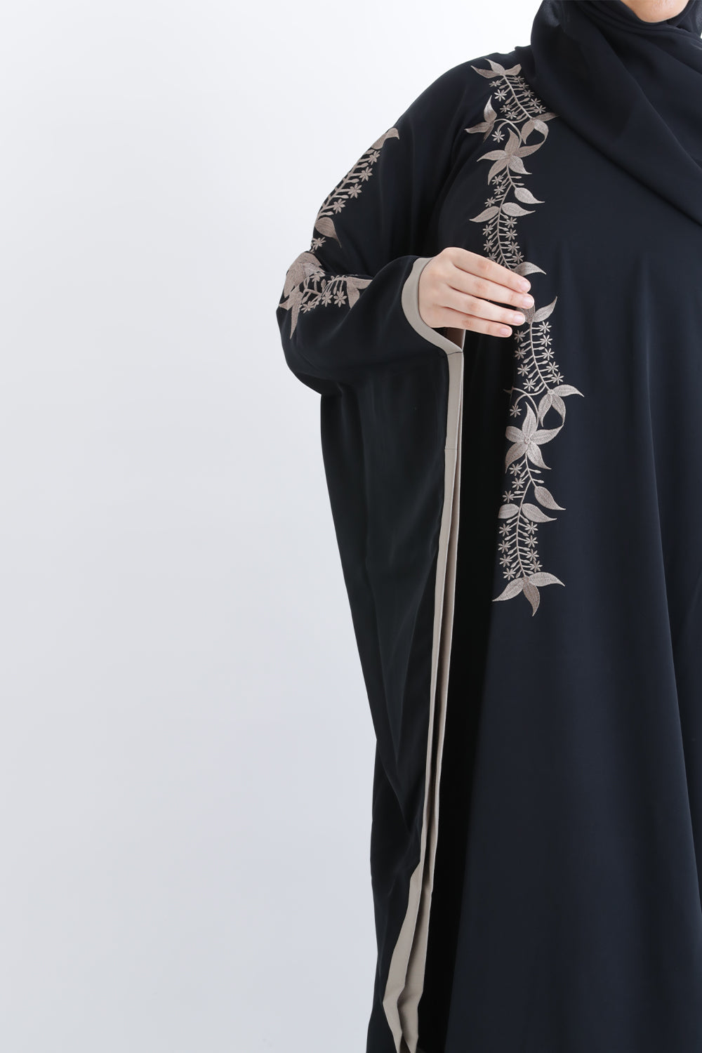 Malika Black Kaftan Abaya