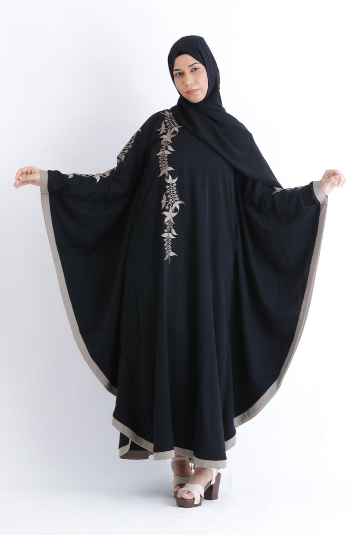 Malika Black Kaftan Abaya
