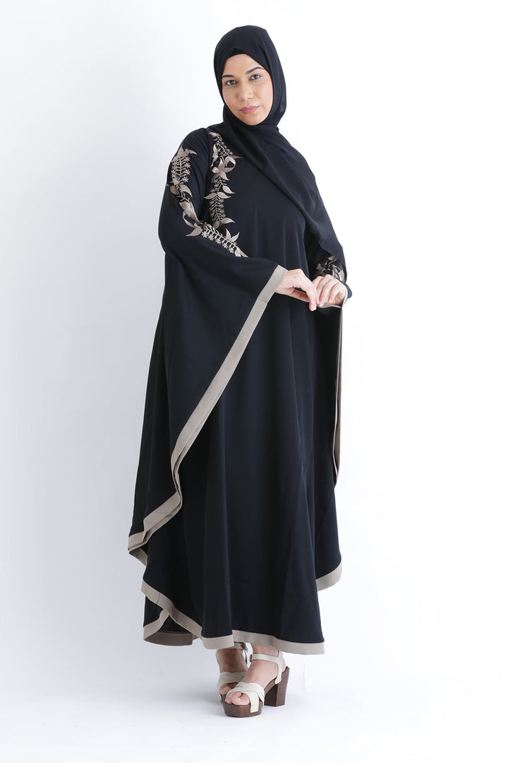 Malika Black Kaftan Abaya
