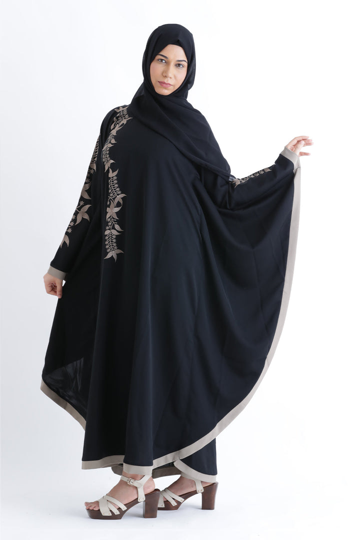 Malika Black Kaftan Abaya