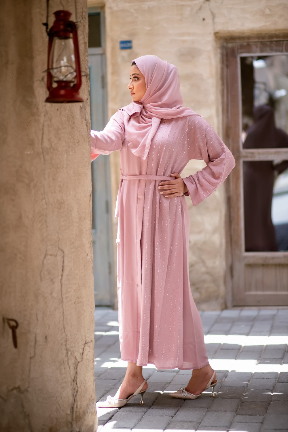 Pale-Pink-Abaya,Pink-Abaya,Pale-Pink,smamz modest wear,smamz 2 piece abaya