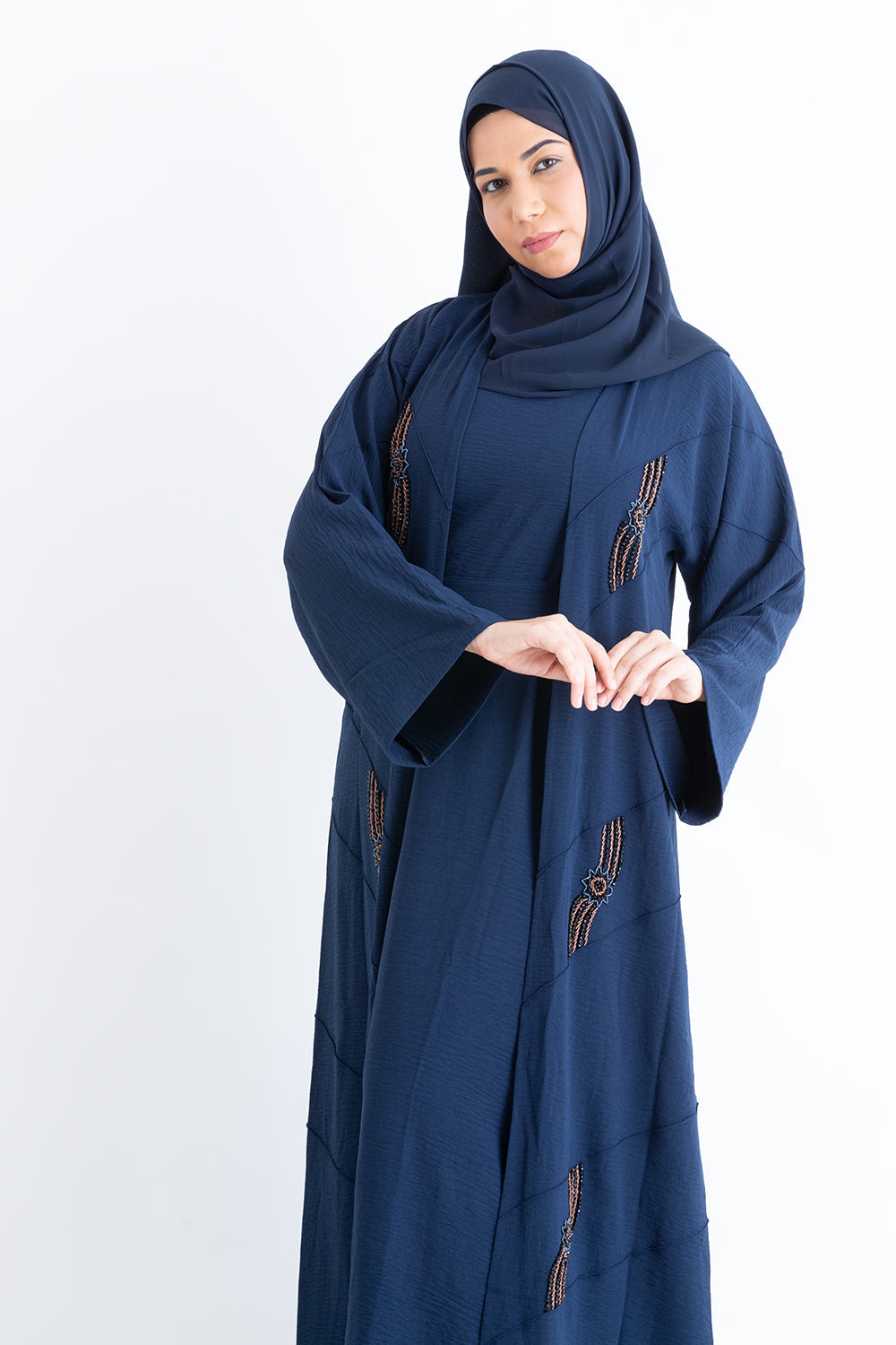 Sapphire Blue 3 Piece Abaya
