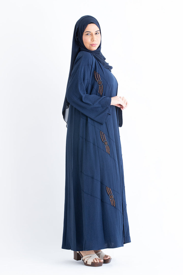 Sapphire Blue 3 Piece Abaya