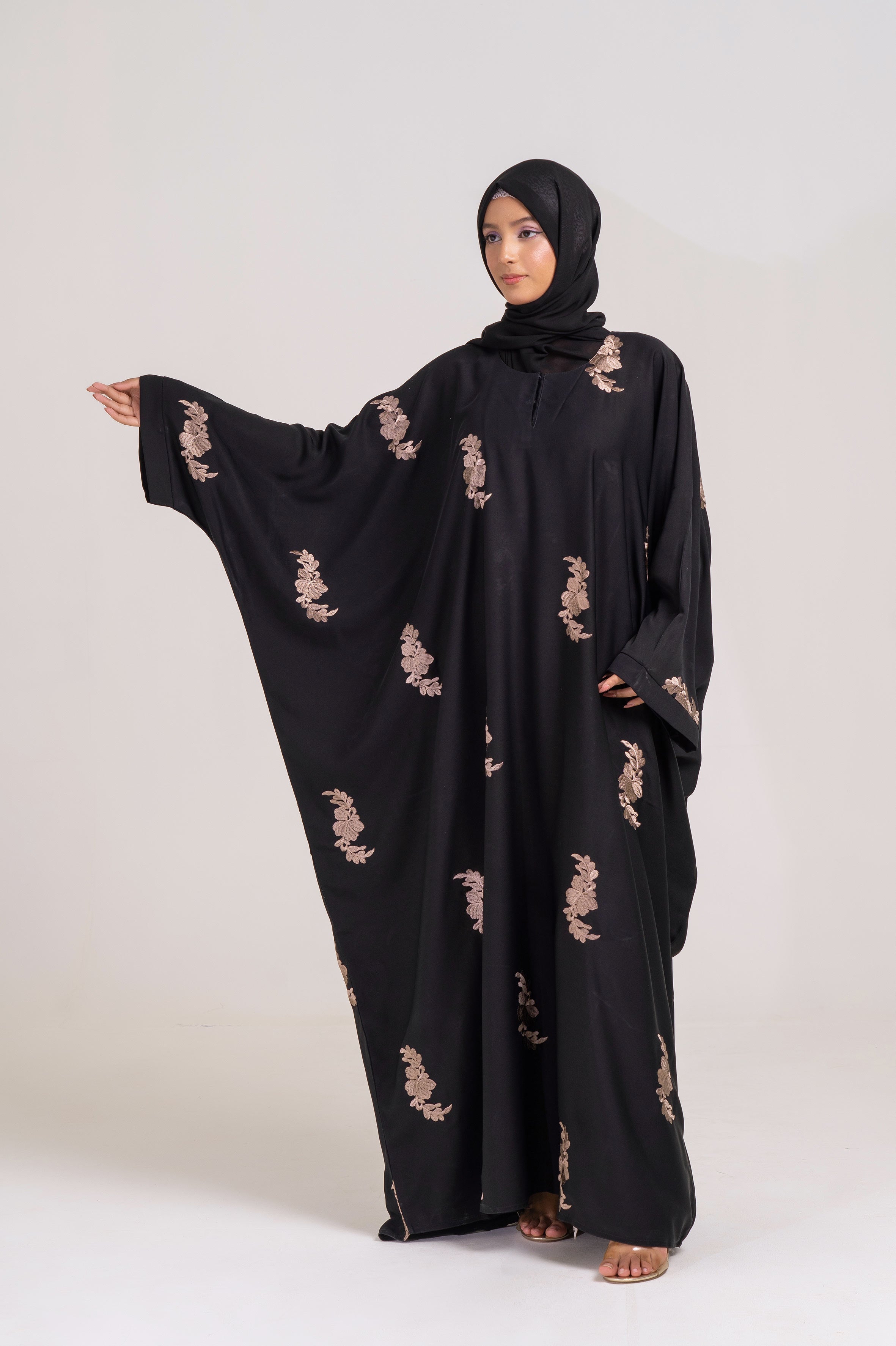 Golden Eclipse Batwing Abaya