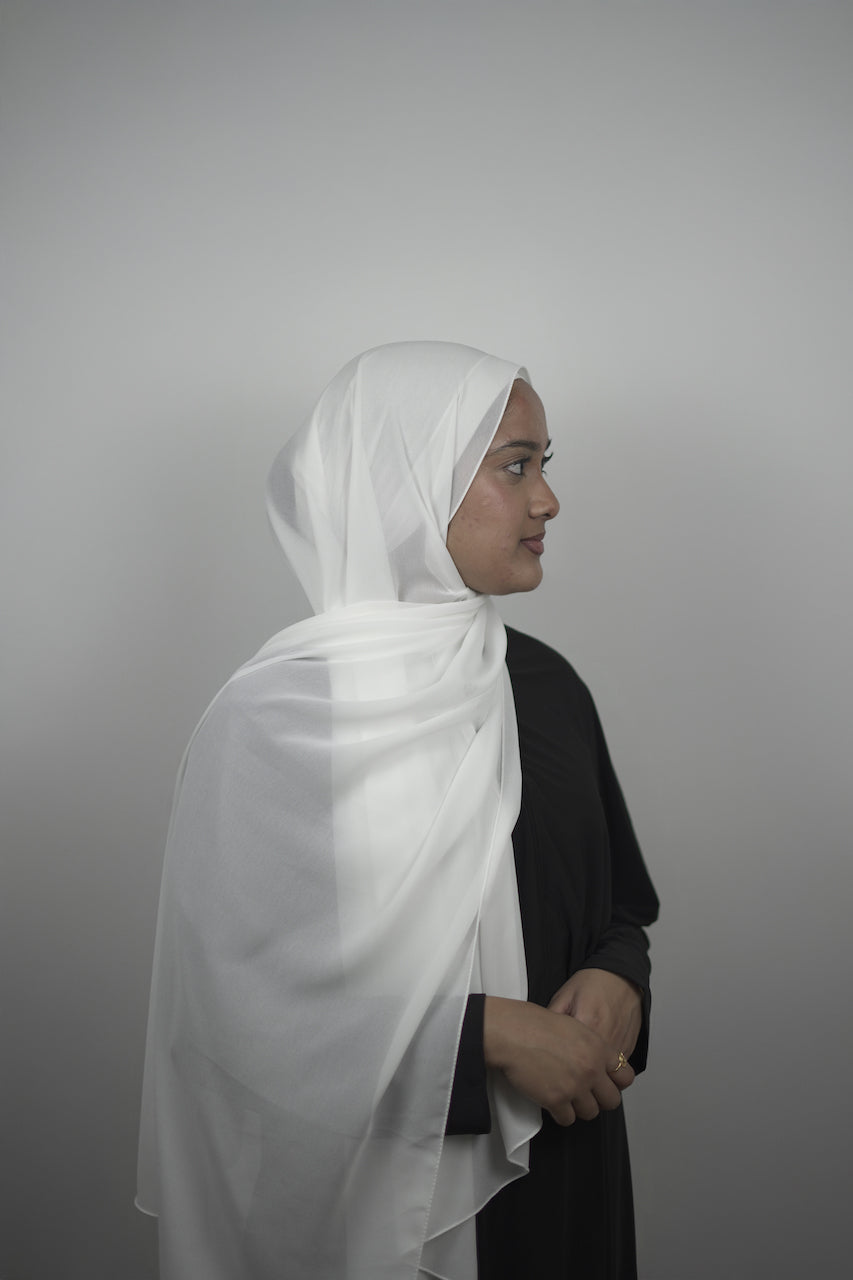 Chiffon Hijab White