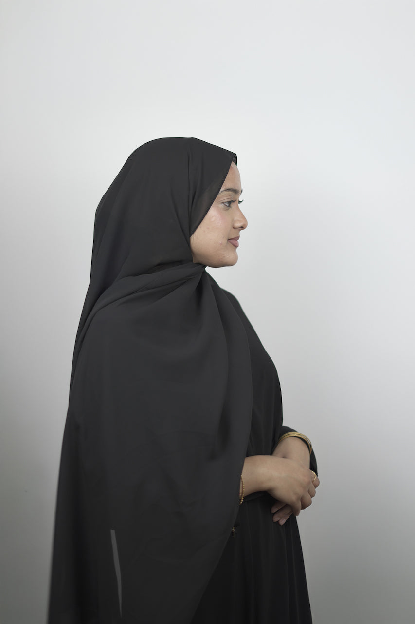 Chiffon Hijab Black