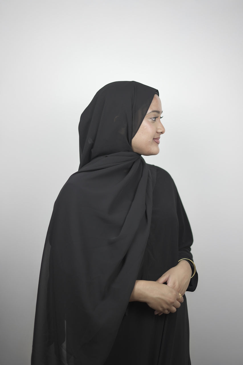 Chiffon Hijab Black